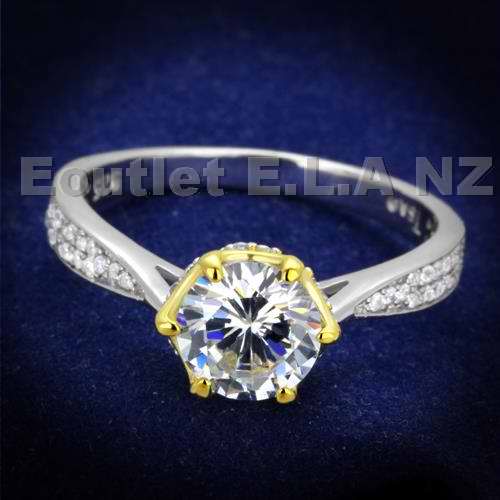 EXQUISITE 1.57CT CZ SOLID SILVER RING-3 sizes